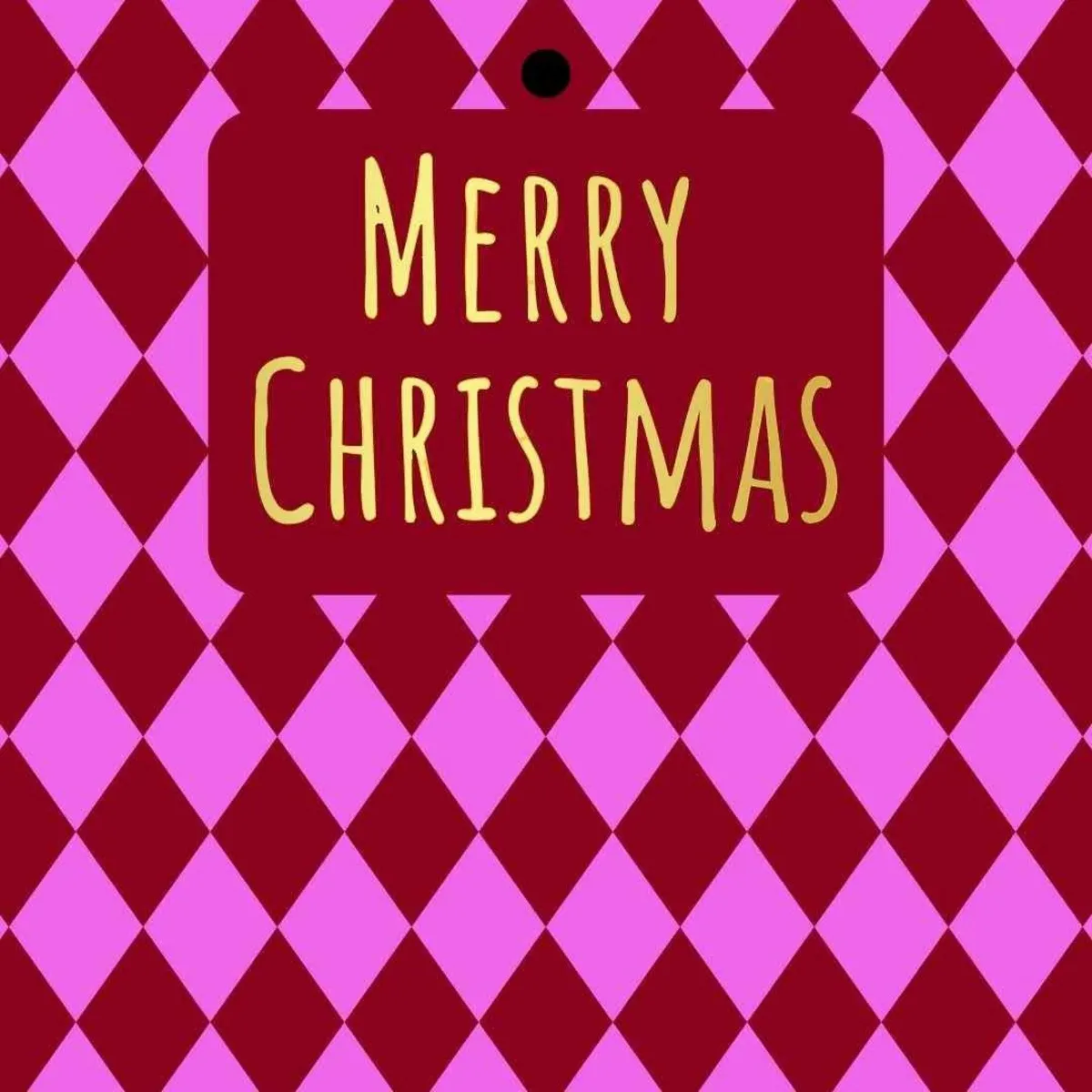 Vianočné kartičky Merry Christmas ružové 7 × 7 cm