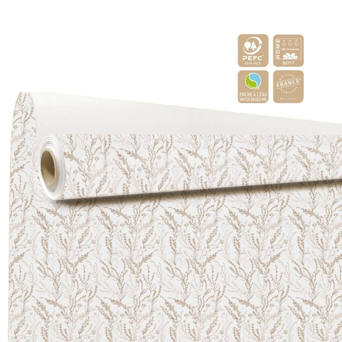 Baliaci papier Arborescence Clayrton hnedý 80 cm, návin 40 m