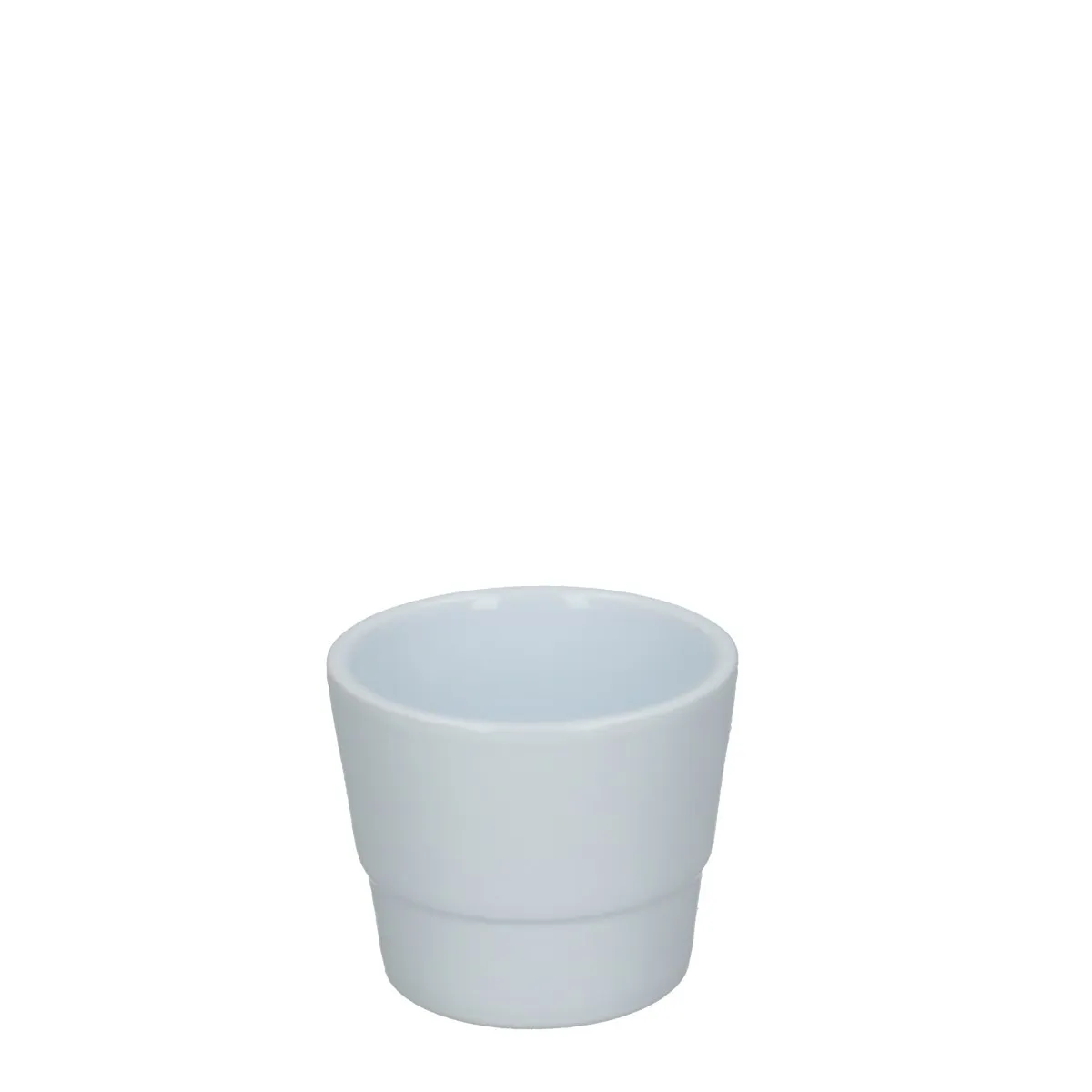 Keramický kvetináč Basic biely ⌀ 7 × 6 cm