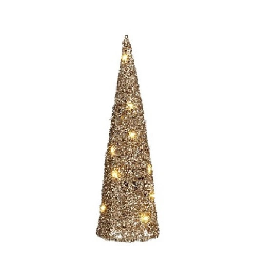 LED kužeľ šampanský 40 cm, 12 LED