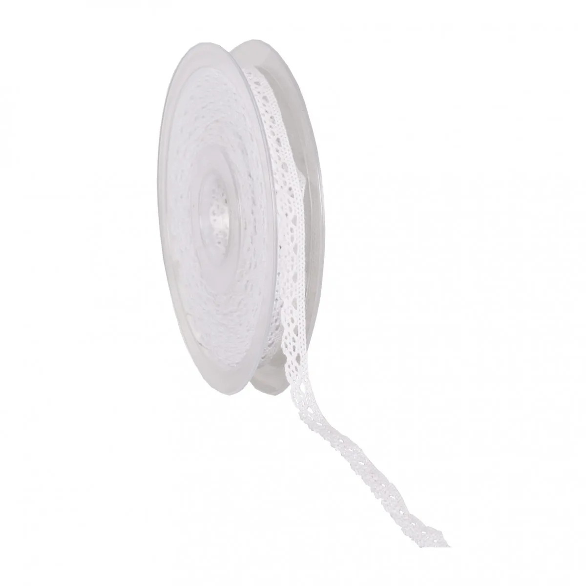 Čipková stuha biela návin 10 m, 10 mm