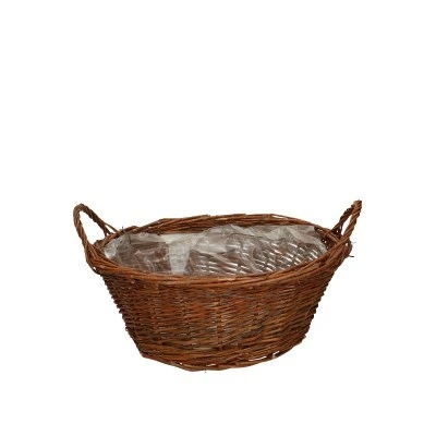 Vŕbový košík hnedý ⌀ 30 × 10 cm