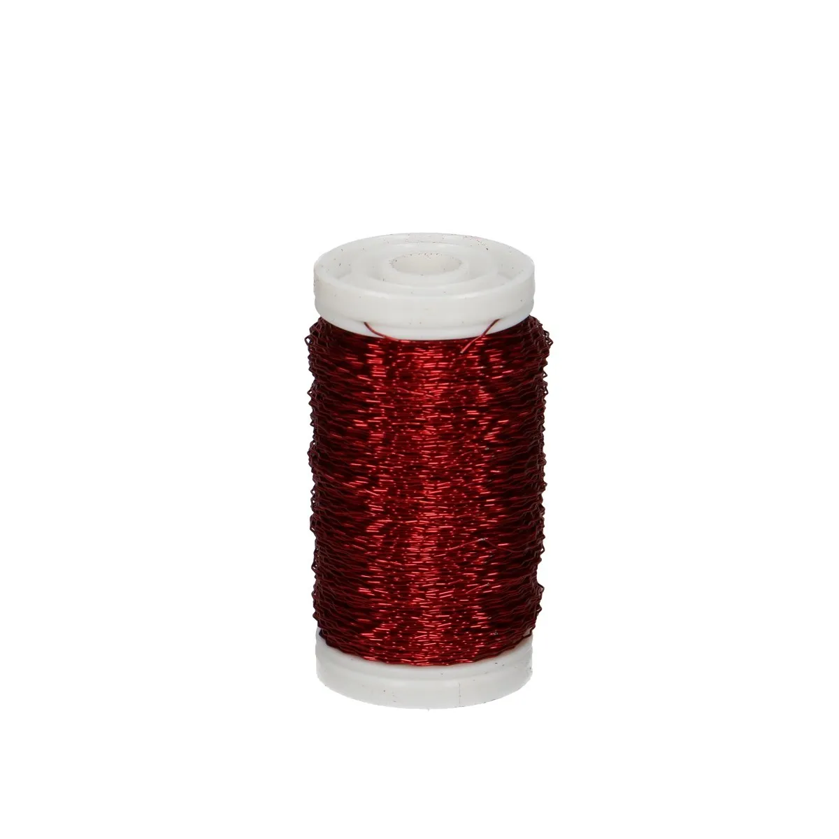Bouillon červený, tenký kučeravý drôt 0,3 mm, 100 g