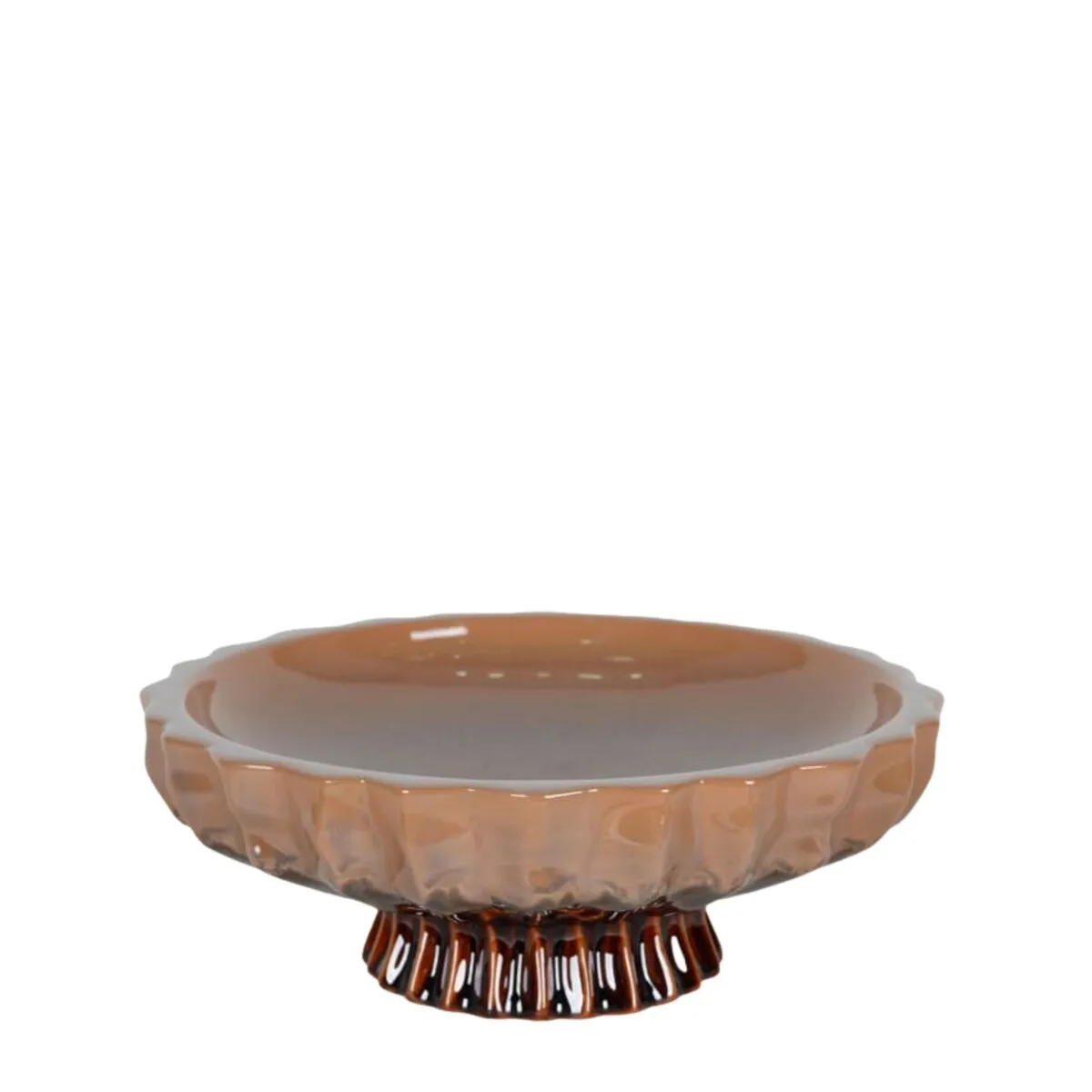 Keramická hladká misa hnedá ⌀ 25 × 9 cm