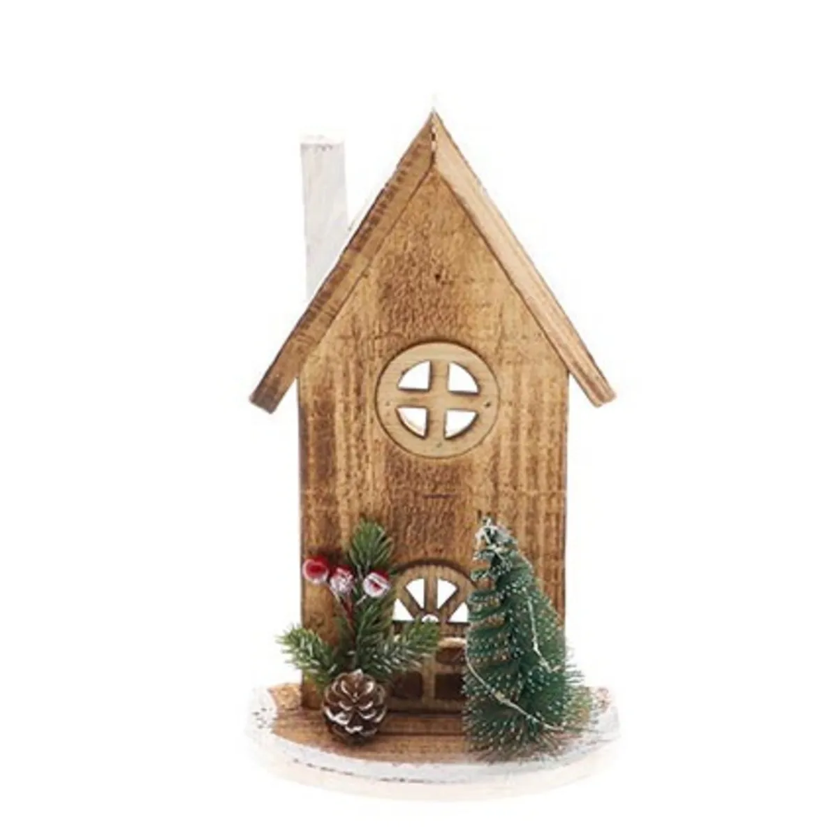 Vianočná dekorácia LED house Graz hnedá 14 × 7 × 25 cm