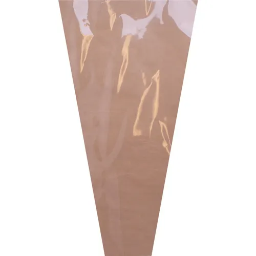 Obal na kvety Pure hnedý, fólia a kraft 60 × 30 × 10 cm, OPP35