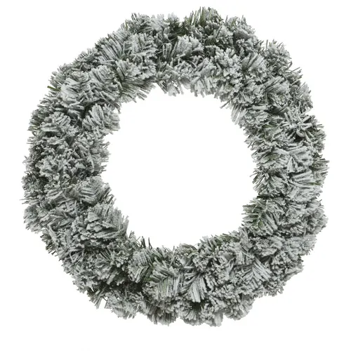 Umelý zasnežený veniec zelený ⌀ 50 cm