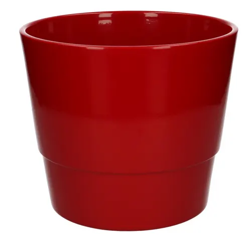 Keramický kvetináč Basic červený ⌀ 22 cm