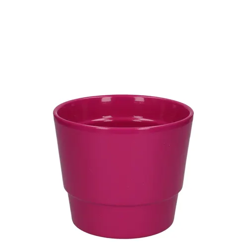 Keramický kvetináč Basic fuksiový ⌀ 14,5 × 12 cm