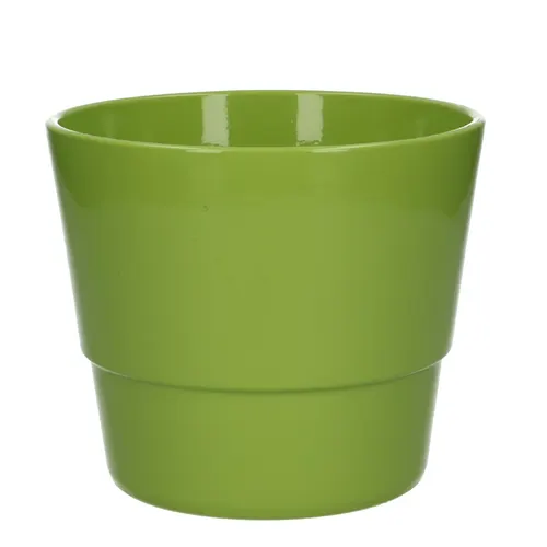 Keramický kvetináč Basic zelený ⌀ 16 × 13,5 cm