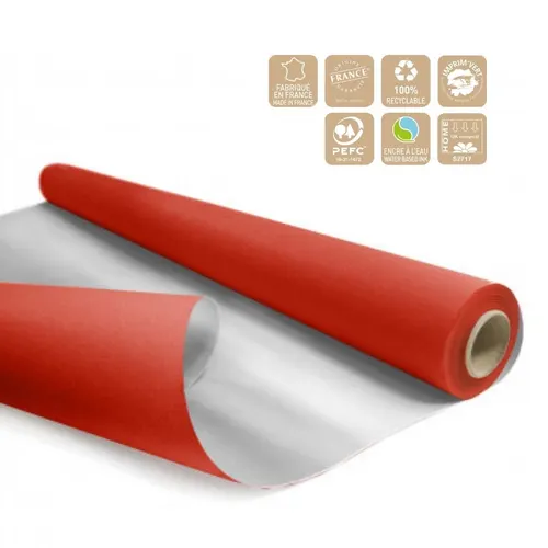 Obojstranný baliaci papier Duo červený 80 cm, návin 40 m