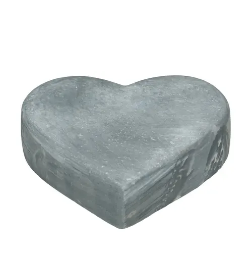 Keramické dekoračné srdce sivé ⌀ 25 × 4 cm