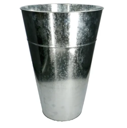 Zinok váza Shop strieborná ⌀ 30 × 50 cm, 13 l