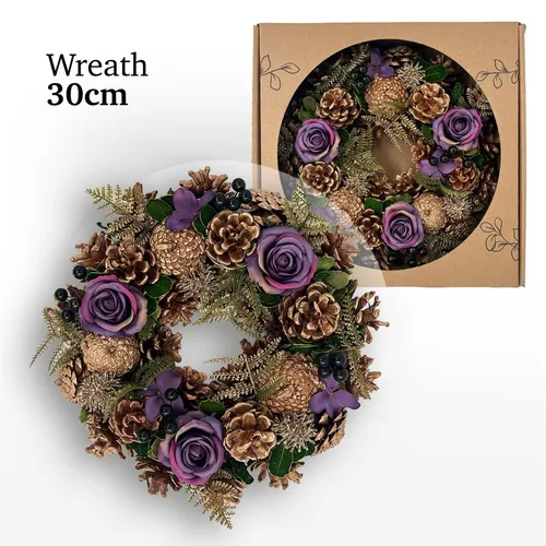 Wreath Combi Purple 30 cm