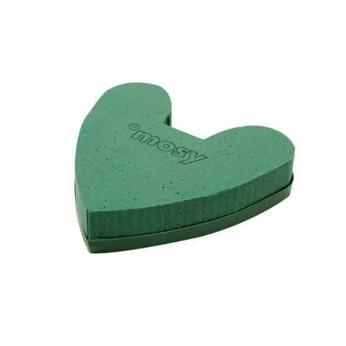 Floristická hmota basic srdce zelená 15 cm