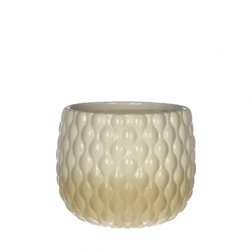 Keramika Bubbles kvetináč krémová ⌀ 13,5 × 11 cm