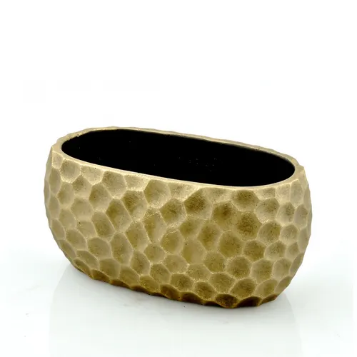 Keramický truhlík Honey zlatý 21,5 × 12 × 10 cm