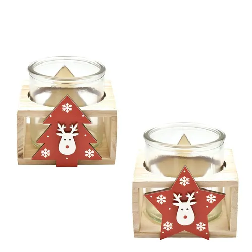 Vianočná dekorácia sklo pot/tray stromček mix dvojfarebná ⌀ 8 × 8 cm