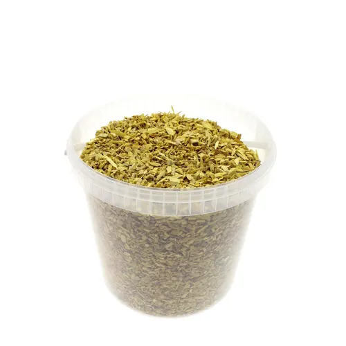 Dekoračná drť drevo chips žltá 8 mm, 10 l