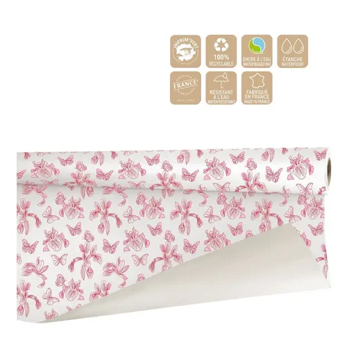 Valentínsky baliaci papier Alizee Clayrton červený 80 cm, návin 40 m