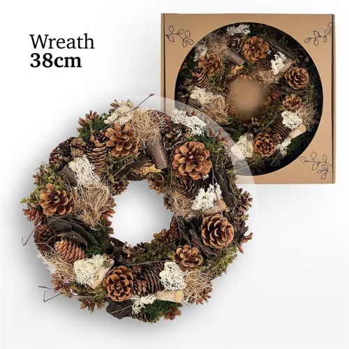 Wreath Frosted White 38 cm