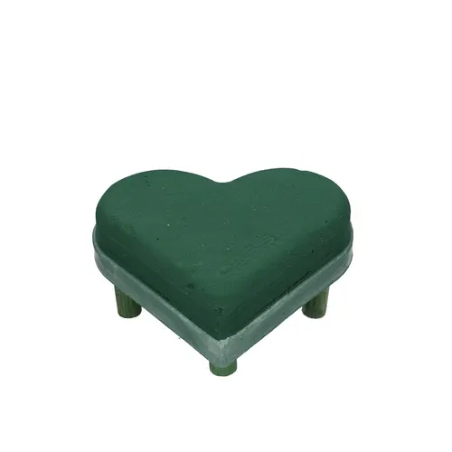 Floristická hmota Oasis srdce Ecobase zelená 19 × 20 × 4,5 cm