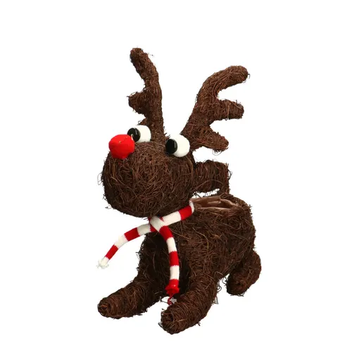 Vianočná dekorácia Reindeer rastlina hnedá ⌀ 8 až 23 × 30 cm