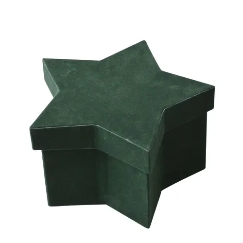 Vianočná dekorácia Hatbox Noelle zelená 20,5 × 13 × 12 cm