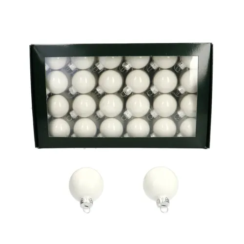 Vianočná dekorácia guľa pearl biela 40 mm