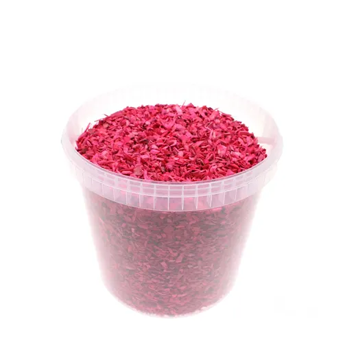 Dekoračná drť drevo chips fuksiová 8 mm, 10 l