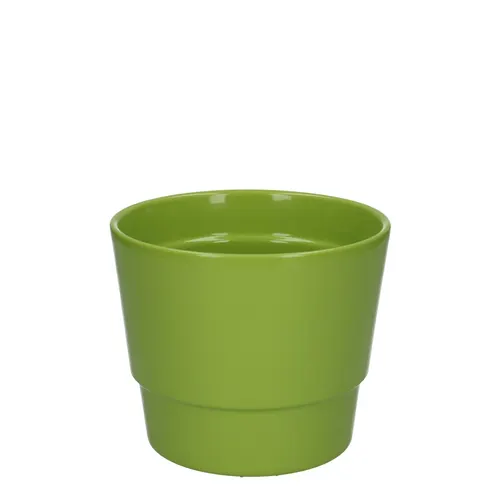 Keramický kvetináč Basic zelený ⌀ 14,5 × 12 cm