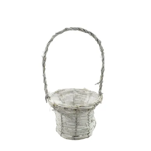 Košík Handle Dasa biela ⌀ 18 cm