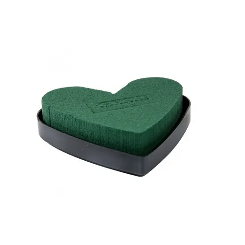Floristická hmota Oasis srdce Ideal zelená 12 × 3,5 cm
