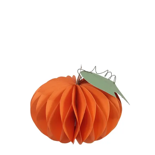 Jesenná dekorácia dekoračný pumpkin papier oranžová 12 × 10 cm