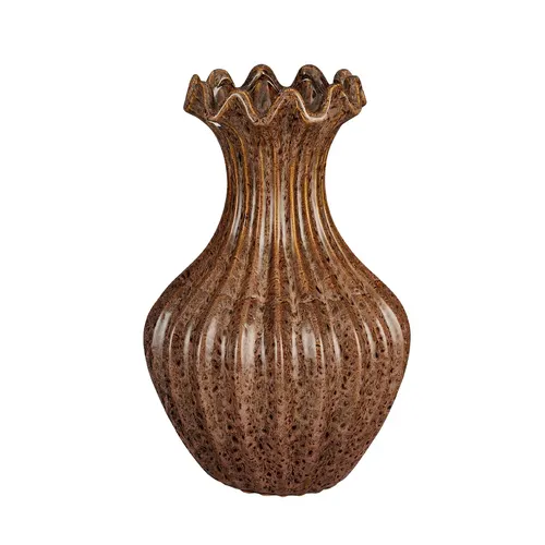 Exkluzívna keramická váza Amara hnedá ⌀ 23,5 × 35 cm