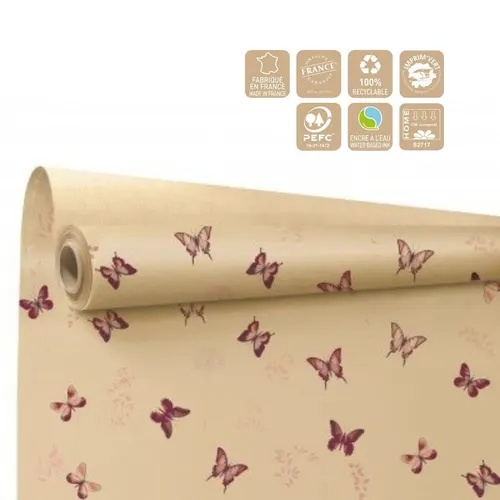 Baliaci papier Floraison ružový 80 cm, návin 40 m