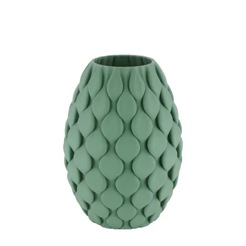 Keramická 3D váza zelená ⌀ 18 × 25 cm