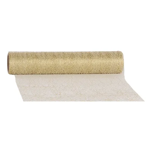 Vianočná dekorácia Table runner zlatá návin 5 m, 280 mm