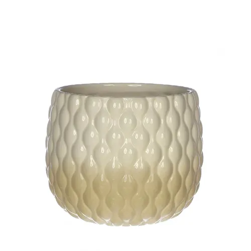 Keramika Bubbles kvetináč krémová ⌀ 16,5 × 13,5 cm