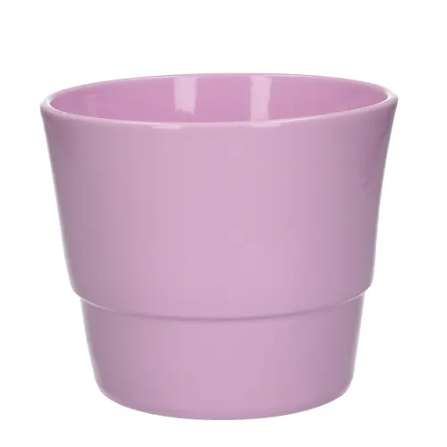 Keramický kvetináč Basic ružový ⌀ 16 × 13,5 cm