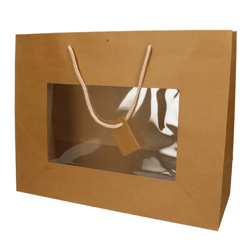 Darčeková taška Chic hnedá 40 × 15 × 31 cm
