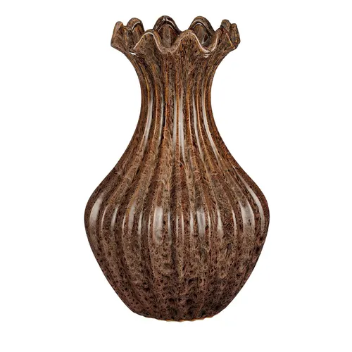 Exkluzívna keramická váza Amara hnedá ⌀ 29 × 43,5 cm