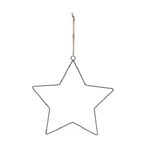 Závesná kovová hviezda čierna 30 cm