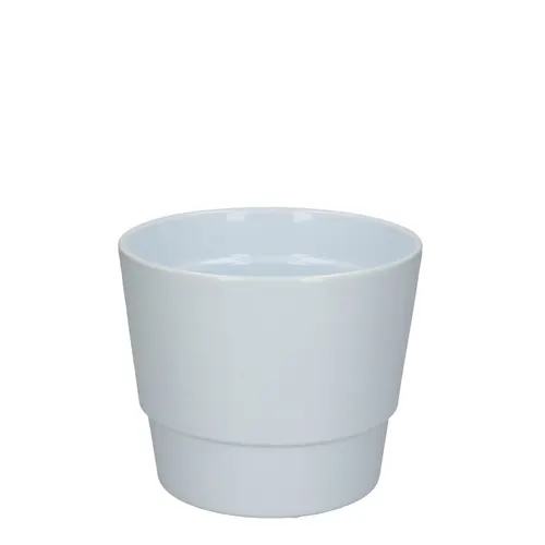 Keramický kvetináč Basic biely ⌀ 14,5 × 12 cm