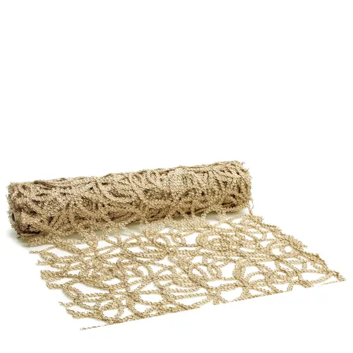 Vianočná dekorácia Table runner Grandi zlatá návin 2,5 m, 280 mm