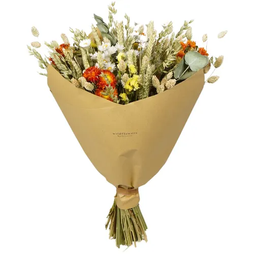 Kytica zo sušených kvetov Classic oranžová 60 cm