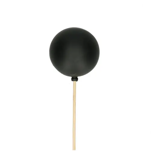 Matná vianočná guľa čierna na zápichu ⌀ 6 cm