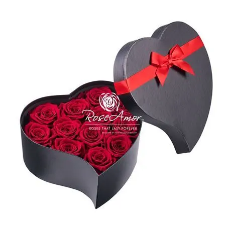 Pres. Hatbox Heart 12 Red01 Bulk