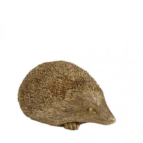 Dekoračný ježko zlatý 15 × 10 × 7 cm