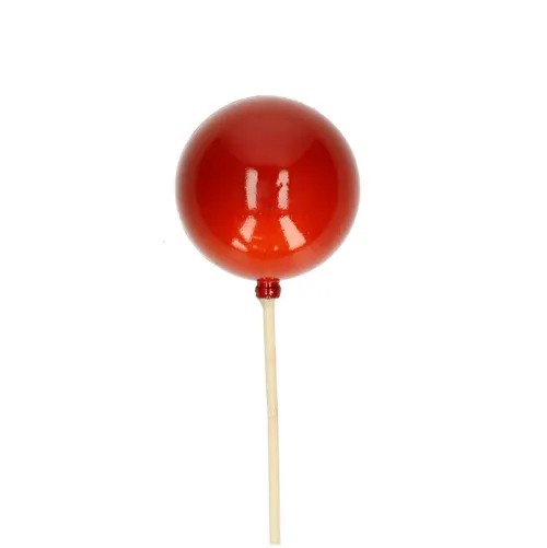 Perleťová vianočná guľa medená na zápichu ⌀ 6 cm